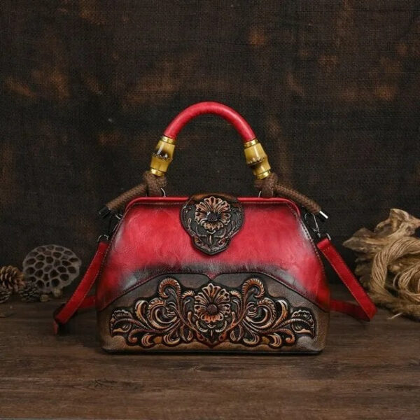 Christianartbag Handmade Leather Bag, Luxury Handbags For Women Leather Shoulder Bags New Vintage Carved Ladies Hand Bags Designer Luxury Bag, CABHMB04141023 - Christian Art Bag