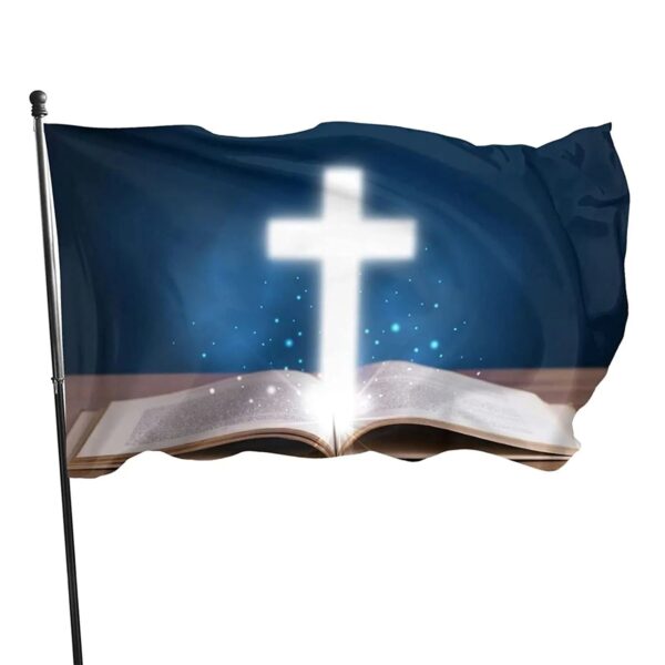 Christianartbag Flag Decor, Christianity JESUS Art Flag Home Room Dormitory Decoration Outdoor Decor Polyester Banners and Flags Brass Grommets Women Men Gift - Christian Art Bag