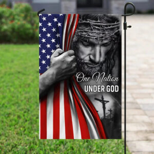 Christianartbag Flag, Jesus House Flags One Nation Under God Jesus House Flags, Christian Garden Flags, Outdoor Christian Flag. - Christian Art Bag