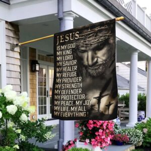 Christianartbag Flag, Jesus Is My God My Lord My Savior House Flag, Christian Garden Flag, Christian Flag, Religious Flags - Christian Art Bag