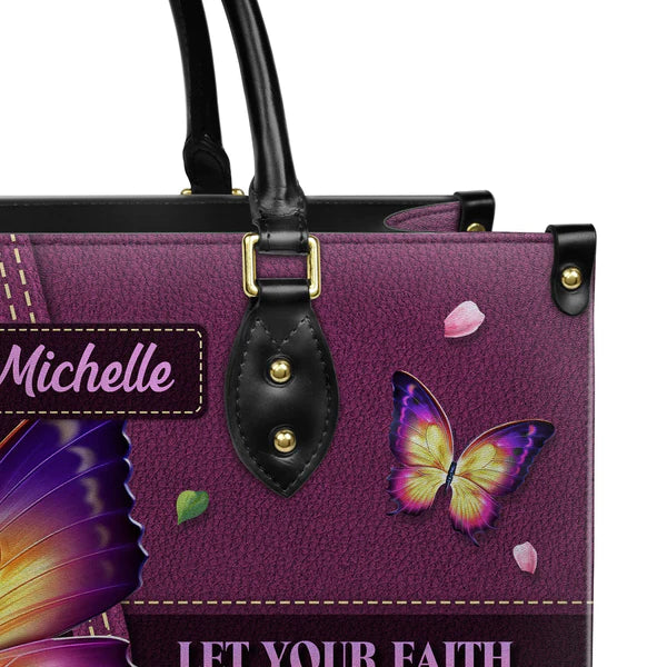 Christianartbag Handbags, Let Your Faith Be Bigger Than Your Fear Leather Bags, Personalized Bags, Gifts for Women, Christmas Gift, CABLTB01140823. - Christian Art Bag