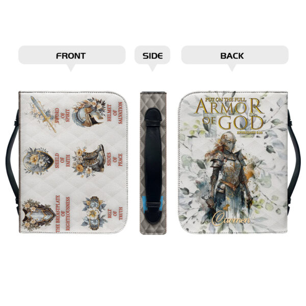 Christianartbag Bible Cover, Put On The Full Armor Of God Bible Cover, Personalized Bible Cover, Warrior Women Bible Cover, Christian Gifts, CAB01051123. - Christian Art Bag