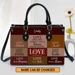 Christianartbag Handbag, Love Is Patient, Personalized Gifts, Gifts for Women, Christmas Gift. - Christian Art Bag