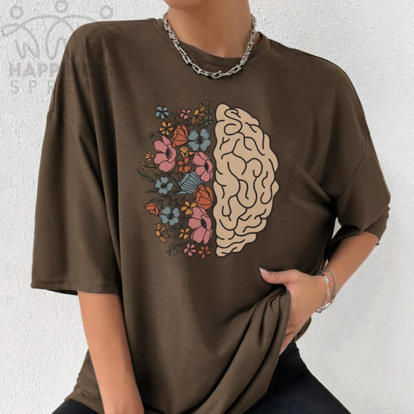 HPSP Anatomy Shirt, Floral Lover, Floral Brain Anatomy Shirt, Healing Shirt, Internists Shirt, Unisex Shirt. - Christian Art Bag