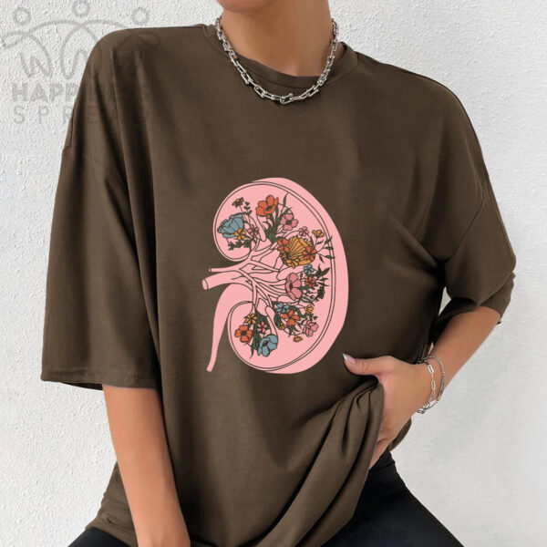 HPSP Anatomy Shirt, Floral Lover, Healing Shirt, Internists Shirt, Floral Kidney Anatomy Shirt, Unisex Shirt. - Christian Art Bag