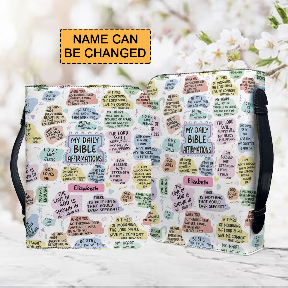 Christianartbag Bible Cover, My Bible Affirmations Personalized Bible Cover, Personalized Bible Cover, Gifts For Women, Christmas Gift, CABBBCV02150823. - Christian Art Bag