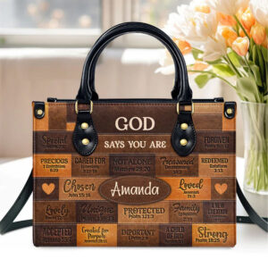 Christianartbag Handbags, God Says You Are Leather Bags, Personalized Bags, Gifts for Women, Christmas Gift, CABLTB01040823. - Christian Art Bag