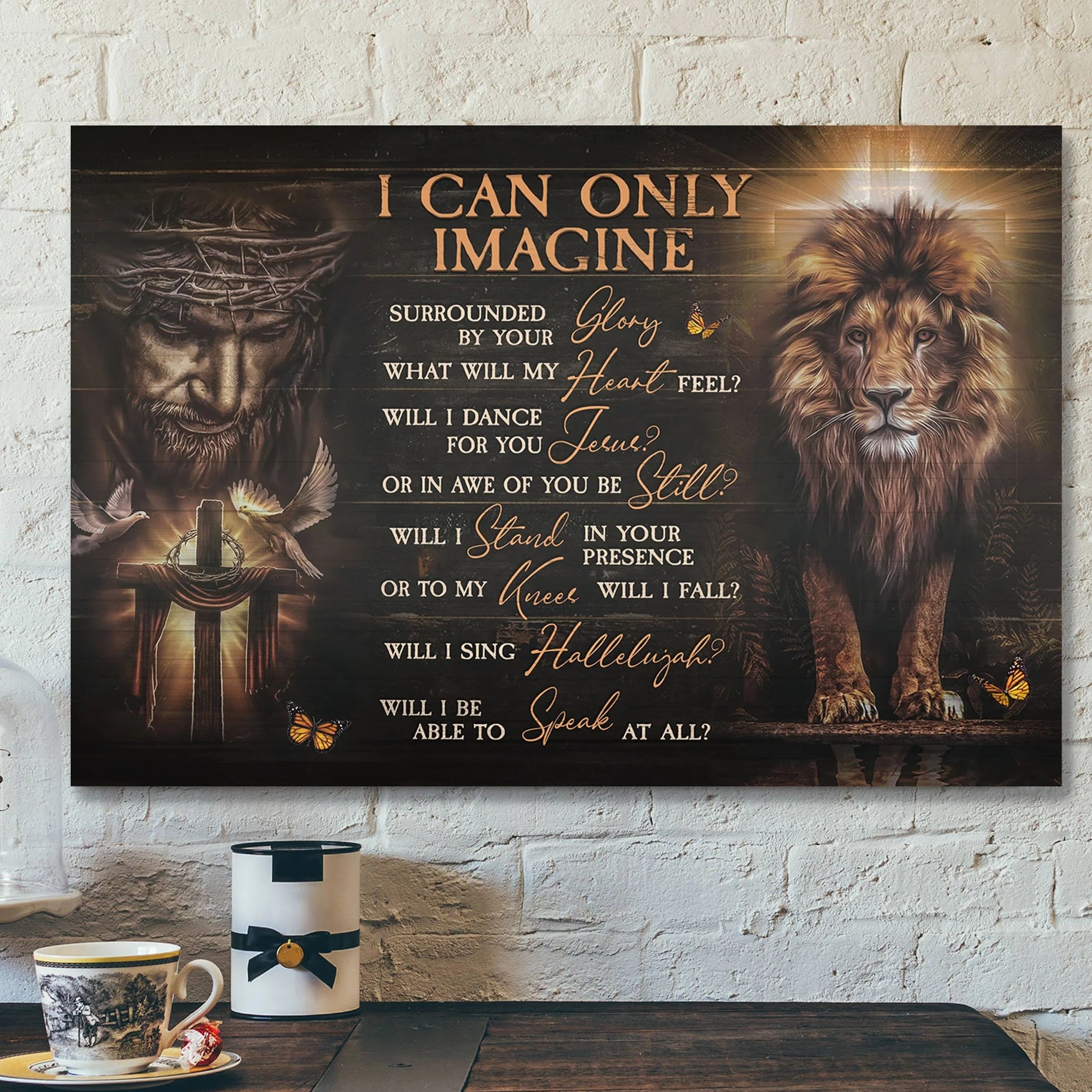 Christianartbag Home Decor, Jesus And The Lion Of Judah Wall Art, I Can Only Imagine Canvas Prints - Christian Art Bag