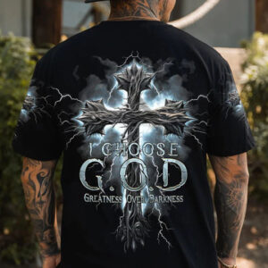 Christianartbag 3D T-Shirt For Men, I Choose God Men's All Over Print Shirt, Christian T-Shirt, Christian 3D T-Shirt, Unisex T-Shirt. - Christian Art Bag