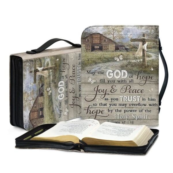 Christianartbag Bible Cover, My The GOD Of Hope Bible Cover, Personalized Bible Cover, Cross Garden Bible Cover, Christian Gifts, CAB21081123. - Christian Art Bag