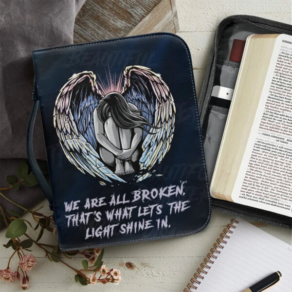 Christianartbag Bible Cover, We Are All Broken Bible Cover, Personalized Bible Cover, Christmas Gift, CABBBCV01050823 - Christian Art Bag