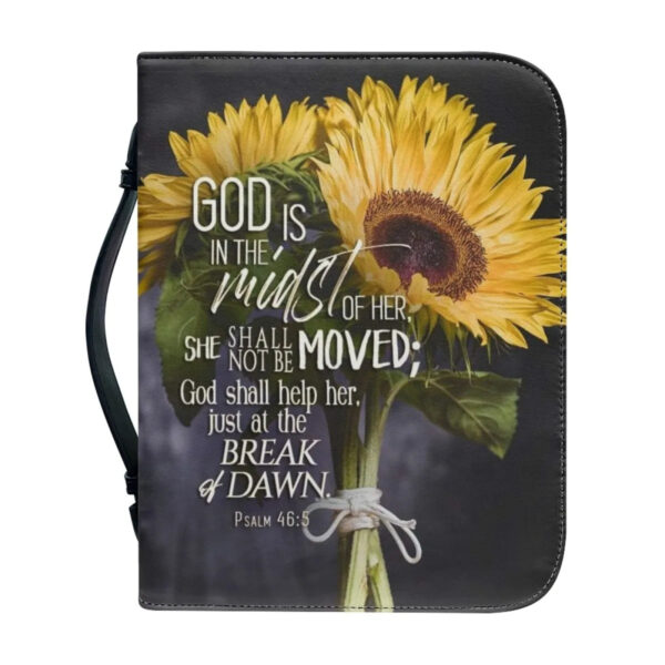 Christianart Bible Cover, God Is In The Midst Of Her Psalm 46:5, Personalized Bible Cover, Gifts For Men, Christmas Gift, CABBBCV05290723 - Christian Art Bag