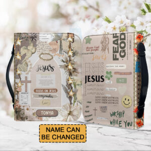 Christianartbag Bible Cover, Focus On Jesus Waymaker Bible Cover, Personalized Bible Cover, Christian Gifts, CAB01231023. - Christian Art Bag