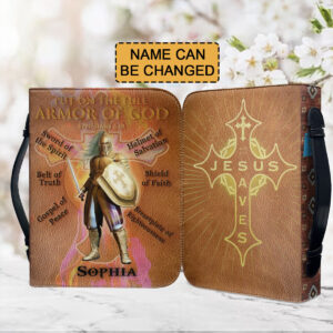 Christianartbag Bible Cover, Put On The Full Armor Of GOD Bible Cover, Personalized Bible Cover, Warrior Woman Bible Cover, Christian Gifts, CAB02251023. - Christian Art Bag