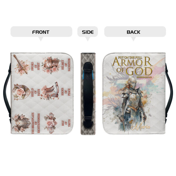 Christianartbag Bible Cover, Put On The Full Armor Of God Bible Cover, Personalized Bible Cover, Warrior Women Bible Cover, Christian Gifts, CAB01051123. - Christian Art Bag