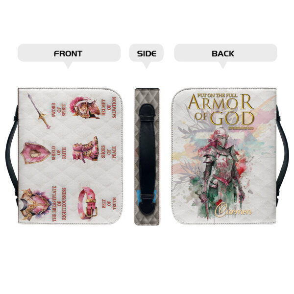 Christianartbag Bible Cover, Put On The Full Armor Of God Bible Cover, Personalized Bible Cover, Warrior Women Bible Cover, Christian Gifts, CAB01051123. - Christian Art Bag