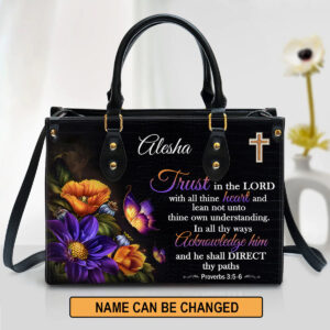 Christianart Designer Handbags, Trust In The Lord Proverbs 3:5-6, Personalized Gifts, Gifts for Women. - Christian Art Bag