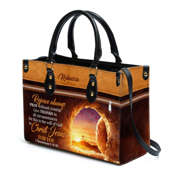 Christianartbag Handbags, Rejoice Always Pray Without Ceasing Leather Bags, Personalized Bags, Gifts for Women, Christmas Gift, CABLTB01300723. - Christian Art Bag