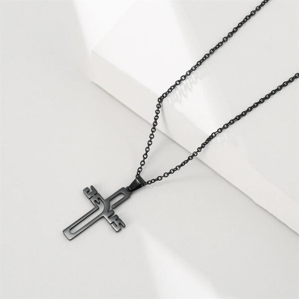 Christianartbag Jewelry, Jesus Cross Hollow Pendant Necklaces for Women Men Christian Chocker Wholesale Stainless Steel Jewelry,CABJWL03270723 - Christian Art Bag