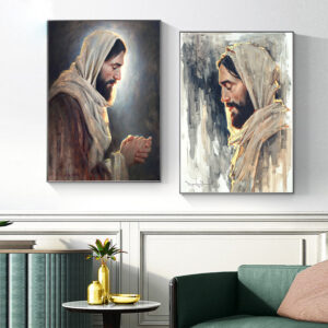 Christianartbag Home Decor, Christian Jesus Funny Classical Art Canvas Paintings on the Wall Art Posters and Prints BAR Abstract Pictures Home Decoration - Christian Art Bag