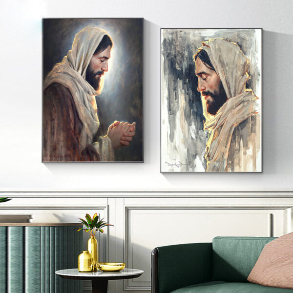 Christianartbag Home Decor, Christian Jesus Funny Classical Art Canvas Paintings on the Wall Art Posters and Prints BAR Abstract Pictures Home Decoration - Christian Art Bag