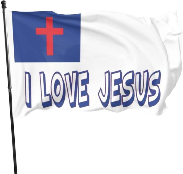 Christianartbag Flag Decor, Jesus The Way The Truth The Life Polyester Flag Durable Fade Resistant Vivid Color Inside Outdoor Flag Memorial Gift Women Men - Christian Art Bag