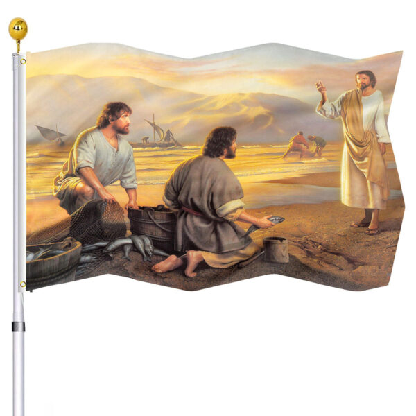 Christianartbag Flag Decor, Christianity JESUS Art Flag Home Room Dormitory Decoration Outdoor Decor Polyester Banners and Flags Brass Grommets Women Men Gift - Christian Art Bag