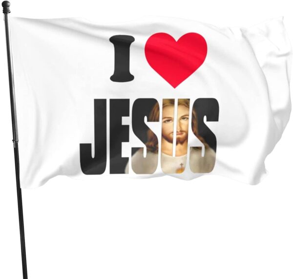 Christianartbag Flag Decor, Jesus The Way The Truth The Life Polyester Flag Durable Fade Resistant Vivid Color Inside Outdoor Flag Memorial Gift Women Men - Christian Art Bag