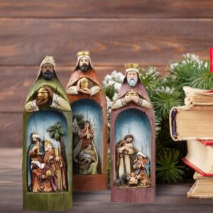 Christianartbag Home Decor, Holy Family Statue Religious Virgin Mary Figurine Angels Easter Nativity Manger Sculpted Indoor Home Tabletop Decorations - Christian Art Bag