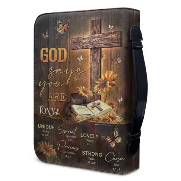 Christianartbag Bible Cover, GOD Says You Are Bible Cover, Personalized Bible Cover, Bible Cover For Women, Christian Gifts, CAB01111023. - Christian Art Bag