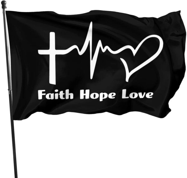 Christianartbag Flag Decor, Jesus The Way The Truth The Life Polyester Flag Durable Fade Resistant Vivid Color Inside Outdoor Flag Memorial Gift Women Men - Christian Art Bag