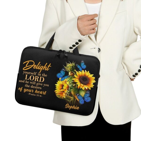 Christianartbag Laptop Bag, Delight Yourself In The Lord Laptop Bag, Personalized Laptop Bag, Laptop Bag, CABLTB07180823. - Christian Art Bag