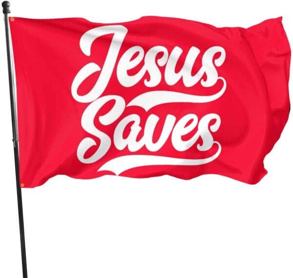 Christianartbag Flag Decor, Jesus The Way The Truth The Life Polyester Flag Durable Fade Resistant Vivid Color Inside Outdoor Flag Memorial Gift Women Men - Christian Art Bag