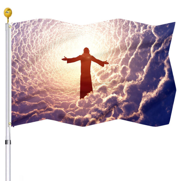 Christianartbag Flag Decor, Christianity JESUS Art Flag Home Room Dormitory Decoration Outdoor Decor Polyester Banners and Flags Brass Grommets Women Men Gift - Christian Art Bag