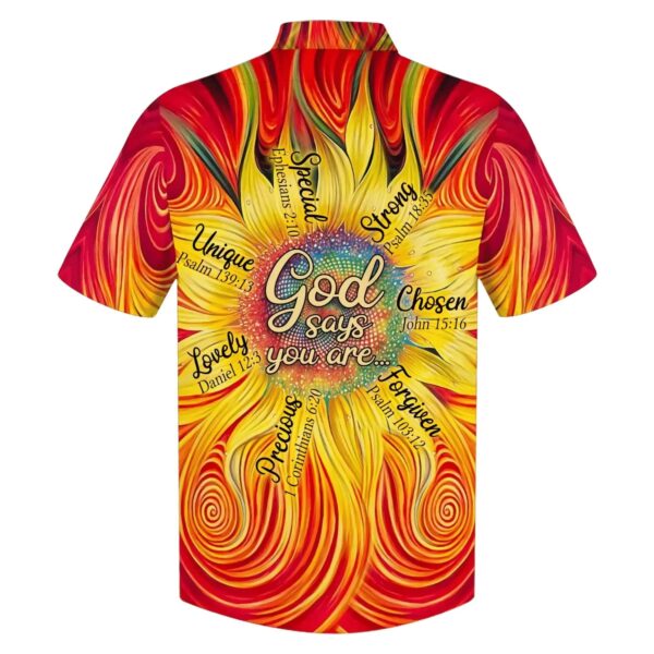 Christianartbag Hawaiian Shirt, Sunflower God Say You Are Hawaiian Shirts, Christian Hawaiian Shirts For Men & Women. - Christian Art Bag