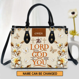 Christianartbag Handbag, The Lord Your God Is With You Awesome, Personalized Gifts, Gifts for Women, Christmas Gift. - Christian Art Bag