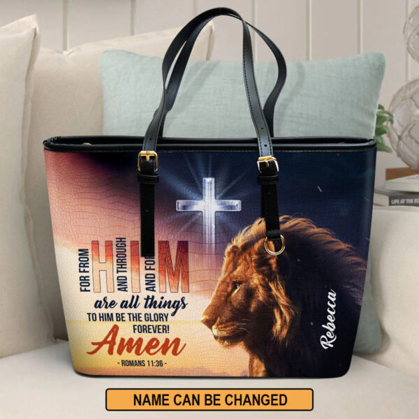 Christianartbag Handbag, To Him Be The Glory Forever, Personalized Gifts, Gifts for Women, Christmas Gift. - Christian Art Bag