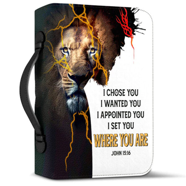 Christianart Bible Cover, I Set You Where You Are John 15 16 Jesus Warrior, Personalized Gifts for Pastor, Gifts For Women, Gifts For Men. - Christian Art Bag