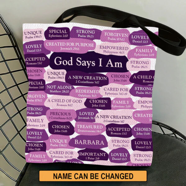 Christianart Designer Handbags, What God Says About You, Personalized Gifts, Gifts for Women. - Christian Art Bag