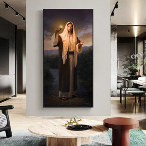 Christianartbag Home Decor, Vintage God Jesus Canvas Prints Paintings Classical Wall Art Christian Jesus Poster Pictures for Living Room Home Decoration - Christian Art Bag