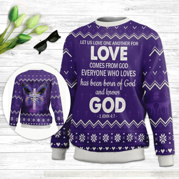 Christianartbag 3D Sweater, veryone Who Loves Has Been Born Of God And Knows God 1 John 4:7, Unisex Sweater, Christmas Gift. - Christian Art Bag