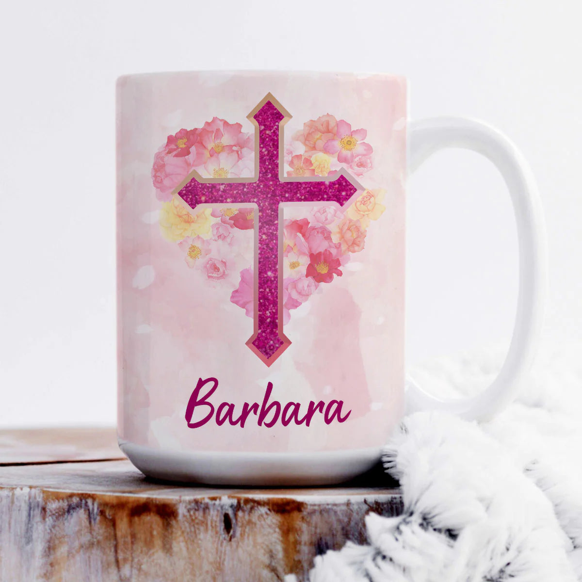 Christianartbag Drinkware, Love Was Shaped Like A Heart But Actually Like A Cross, Personalized Mug, Personalized Tumbler, Personalized Gift. - Christian Art Bag