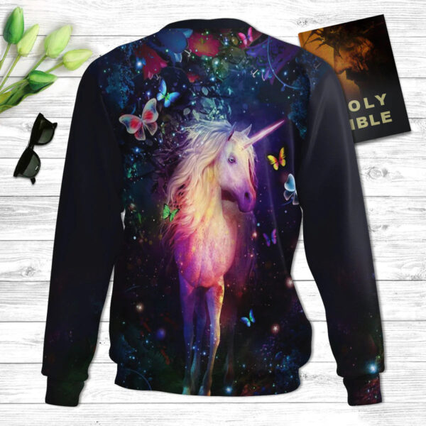 Christianartbag 3D Sweater, Unicorn And Butterfly God Calls You Beautiful, Unisex Sweater, Christmas Gift. - Christian Art Bag