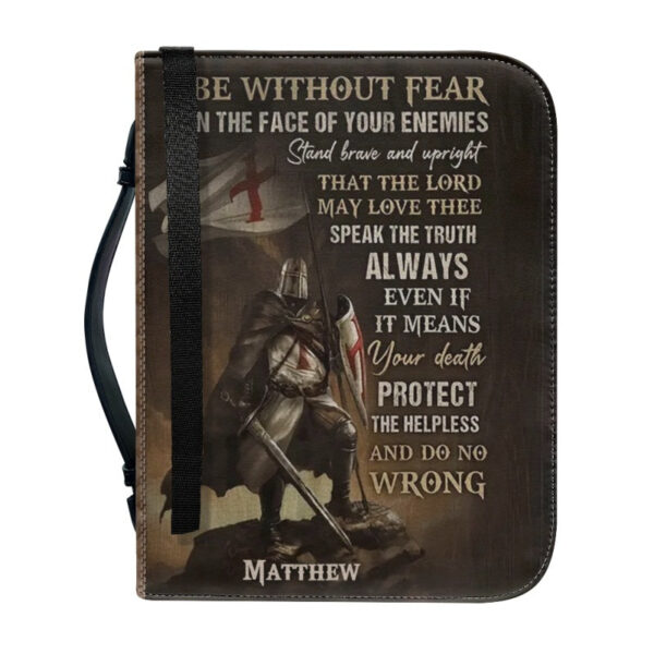 Christianartbag Bible Cover, Be Without Fear Bible Cover, Personalized Bible Cover, Christ Cross Dove Bible Cover, Christian Gifts, CAB04041123. - Christian Art Bag