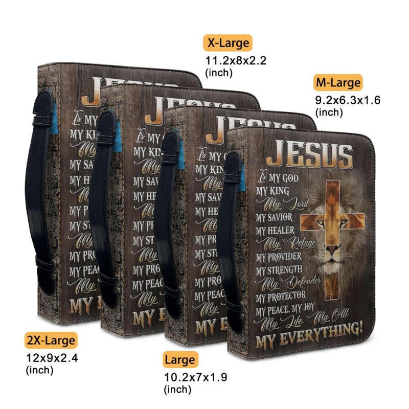 Christianartbag Bible Cover, I Will Walk By Faith Bible Cover, Personalized Bible Cover, Christ Cross Lion Bible Cover, Christian Gifts, CAB03041123. - Christian Art Bag