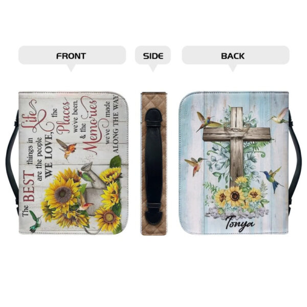 Christianartbag Bible Cover, Sunflower Bible Cover, Personalized Bible Cover, Sunflower Cross Bible Cover, Christian Gifts, CAB05171123. - Christian Art Bag