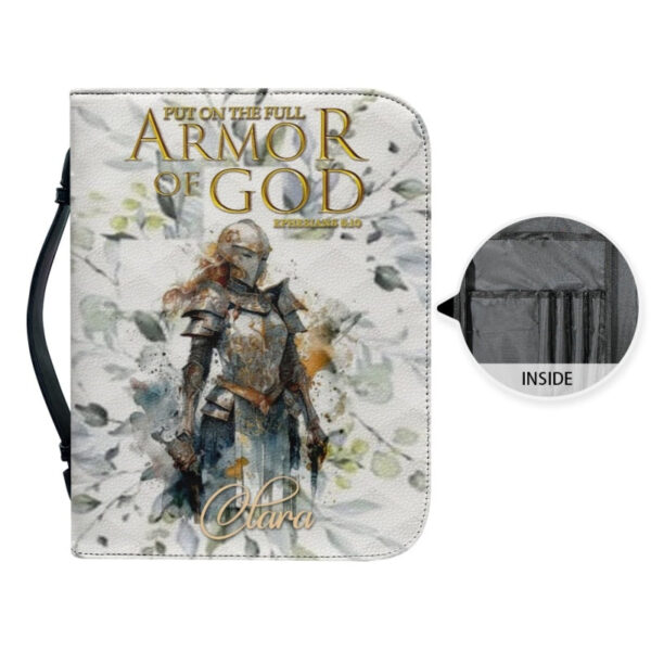 Christianartbag Bible Cover, Put On The Full Armor Of God Bible Cover, Personalized Bible Cover, Warrior Women Bible Cover, Christian Gifts, CAB01051123. - Christian Art Bag