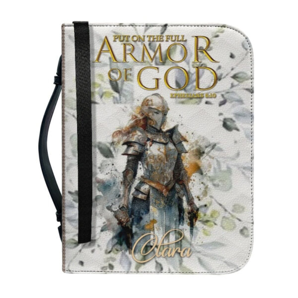 Christianartbag Bible Cover, Put On The Full Armor Of God Bible Cover, Personalized Bible Cover, Warrior Women Bible Cover, Christian Gifts, CAB01051123. - Christian Art Bag