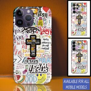 Christianartbag Phone Case, Jesus My Supper Herro Cross Sticker Phone Case, Personalized Phone Case, Christian Phone Case,  Jesus Phone Case,  Bible Verse Phone Case, CABPC02580723