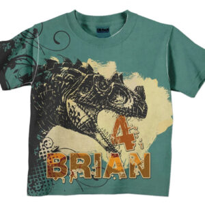 Personalized Dinosaur Clothing, Boys T-Rex Shirt, T-Rex Dinosaur Birthday Shirt, Dino T-Shirt, Boys Top - Christian Art Bag